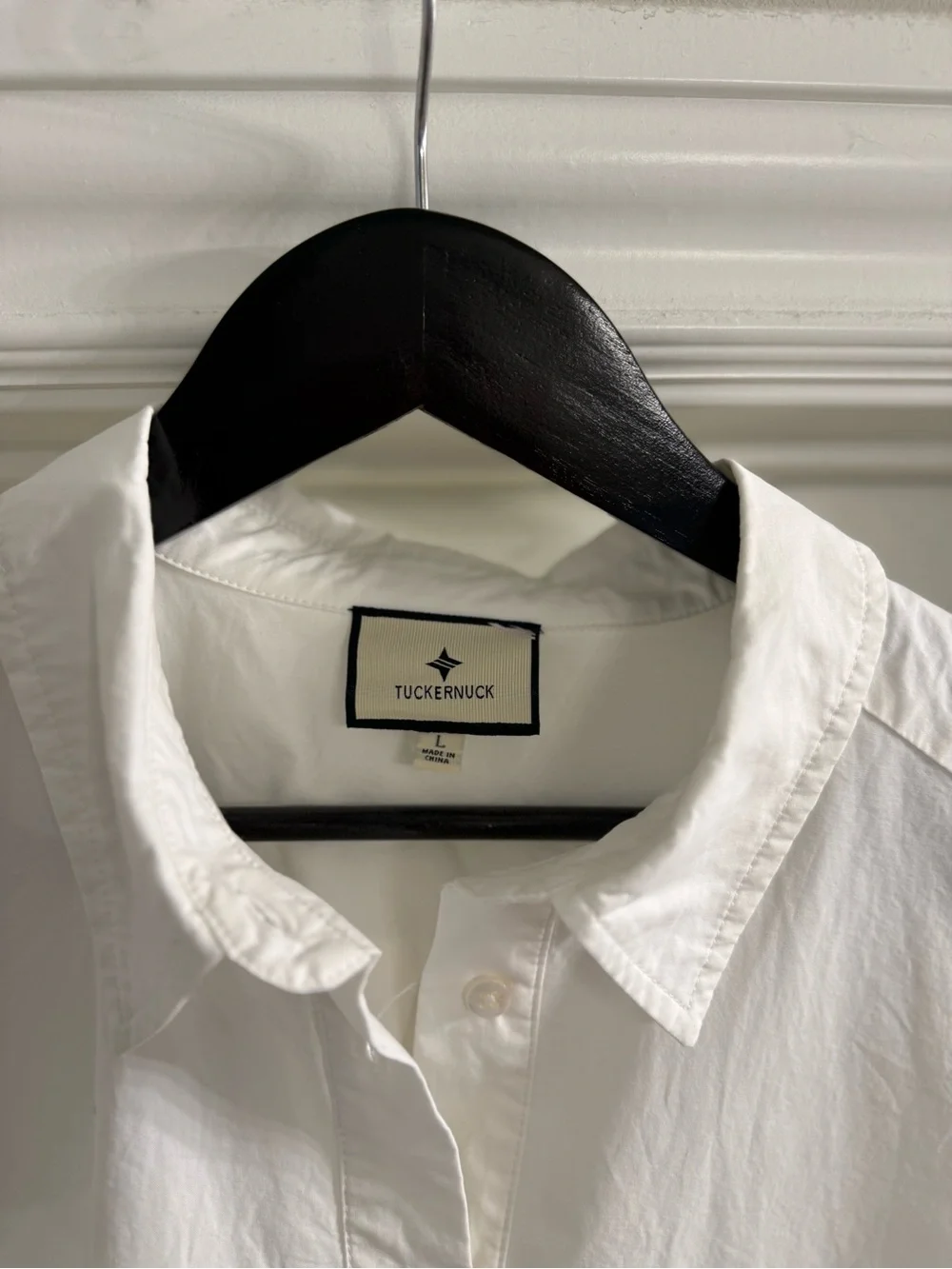 Tuckernuck White Cotton Poplin Shirt Dress